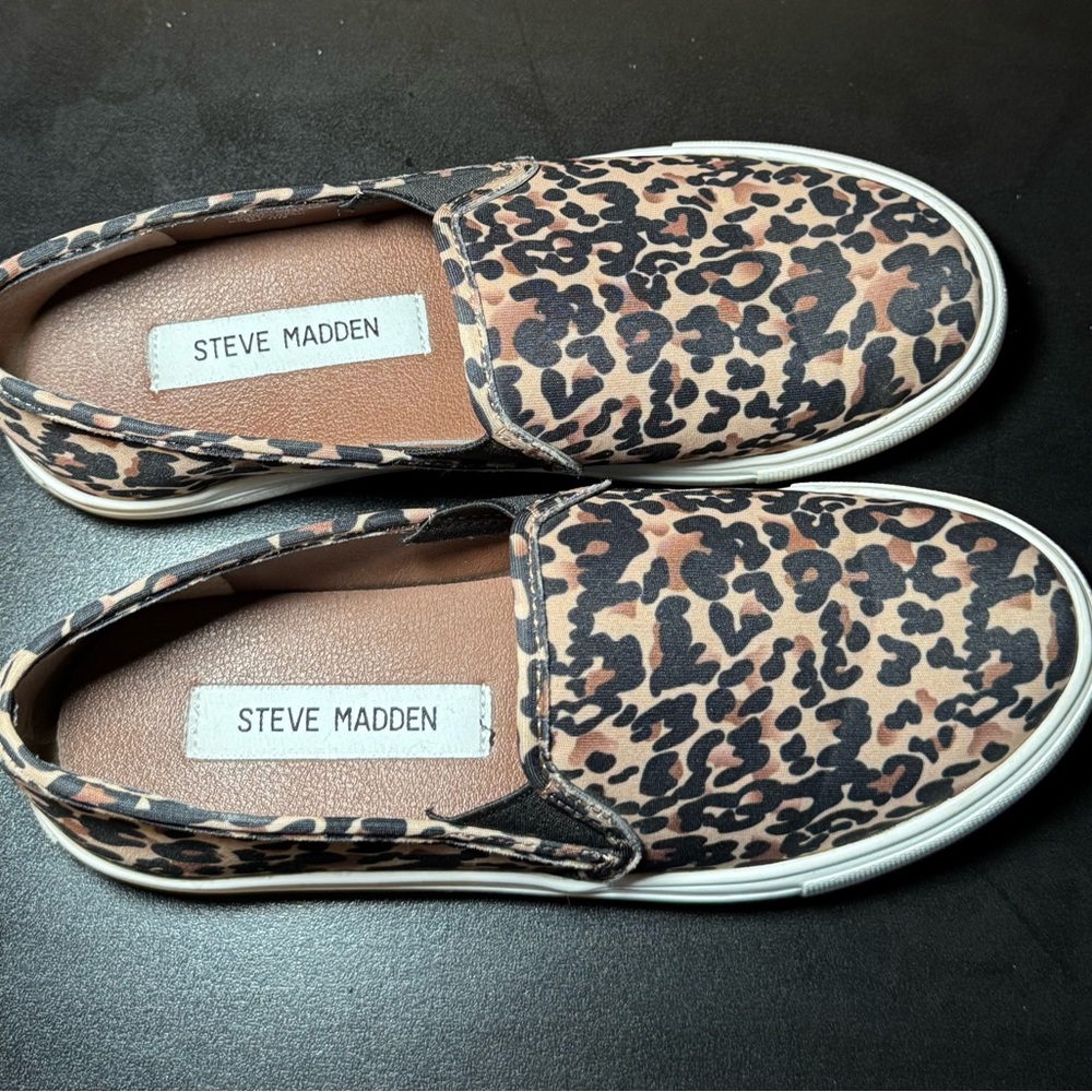 Steve Madden Symba Leopard Slip-On Sneakers Women’s 6.5